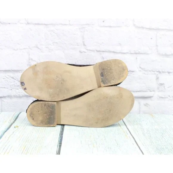 Musse & Cloud Black Suede Aiden Perforated Peep Toe Lace Up Boots Size 8 - Picture 9 of 9